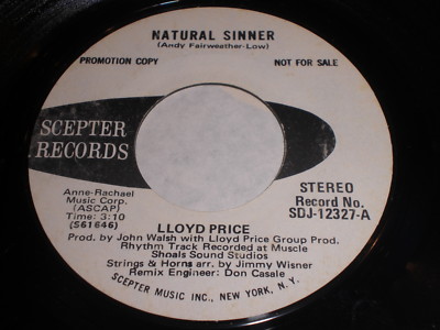 Lloyd Price - Natural Sinner (stereo) / (mono) 45 RPM Record - Soul