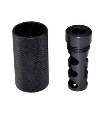 Steel 5/8''x24 TPI Thread Competition Muzzle Brake For 9mm With Sound Redirect