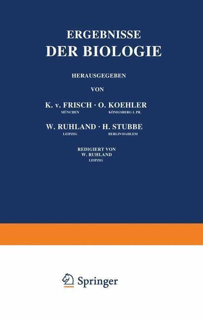 Thumbnail - Ergebnisse Der Biologie | Buch | 9783642891977