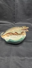 Vintage Florida Daytona Beach  Alligator Ashtray Souvenir Open Mouth Gator