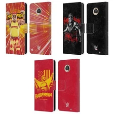 OFFICIAL WWE HULK HOGAN LEATHER BOOK WALLET CASE COVER FOR MOTOROLA PHONES