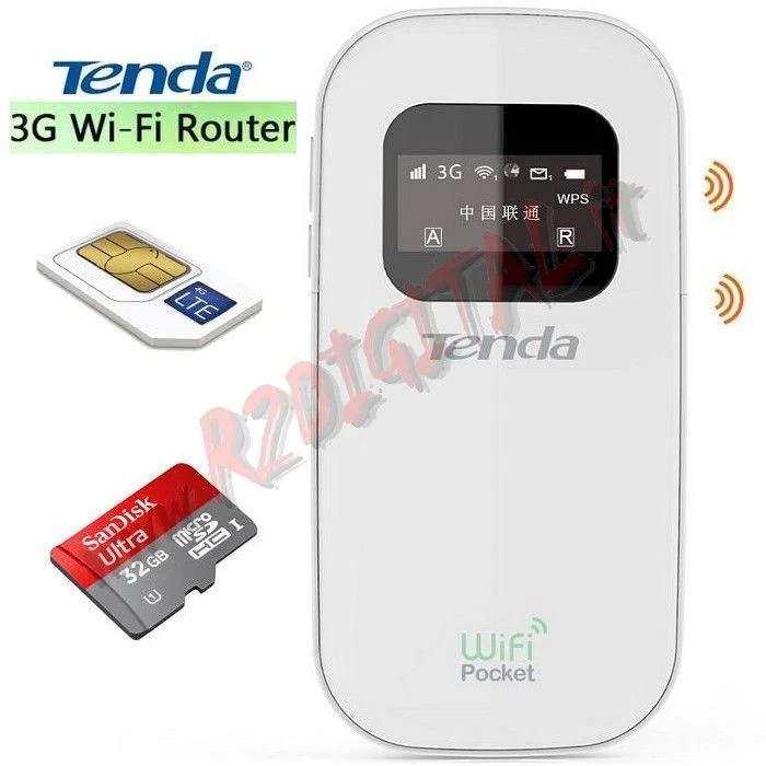 R2DIGITAL MODEM 3G TENDA 3G185 HOTSPOT SIM INTERNET USB CHIAVETTA UNIVERSALE PORTATILE 4G