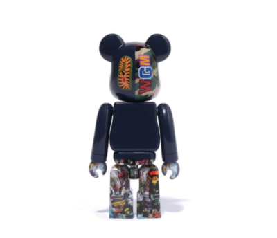 BE@RBRICK BAPE FLYER NAVY LEGACY CAMO SHARK 100% 400% 3 PCS SET