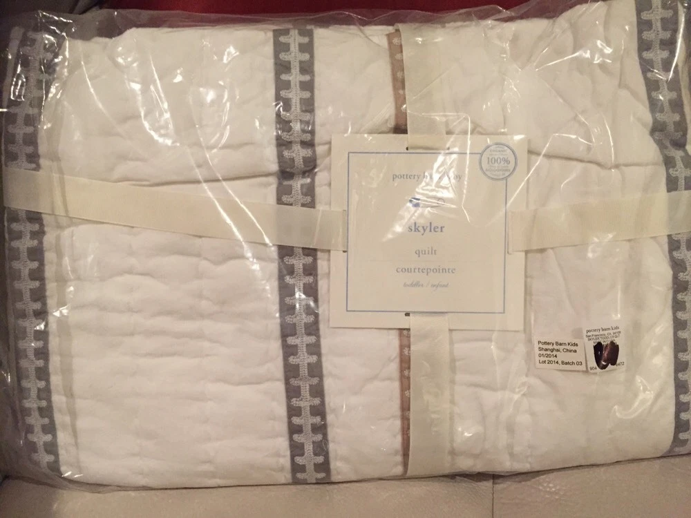 1 POTTERY BARN KIDS SKYLAR SKYLER CRIB TODDLER QUILT NEW NURSERY
