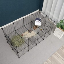 36 Panels Pet Play Pen Metal Wire Fence Puppy Guinea Pig Rabbit Animals Cage DIY