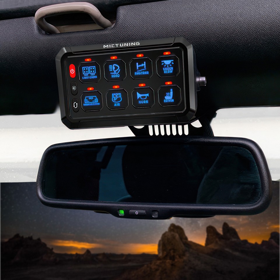 8 Gang LED Touch Switch Panel - Led Light Bar ON-OFF Switch Control ...