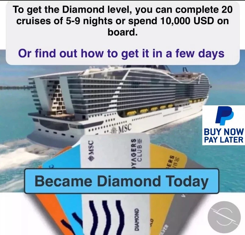 MSC Crociere Diamante Card Lifetime Voyagers Club LIFETIME Instruction - Bild 2 von 3