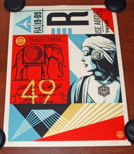 Shepard Fairey Fragile Cargo Art Print Poster S# 650 Obey Andre the Giant - Picture 1 of 6