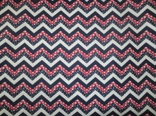 PATRIOTIC FABRIC RED WHITE BLUE CHEVRON FABRIC COTTON QUILTING FABRIC BTY NEW