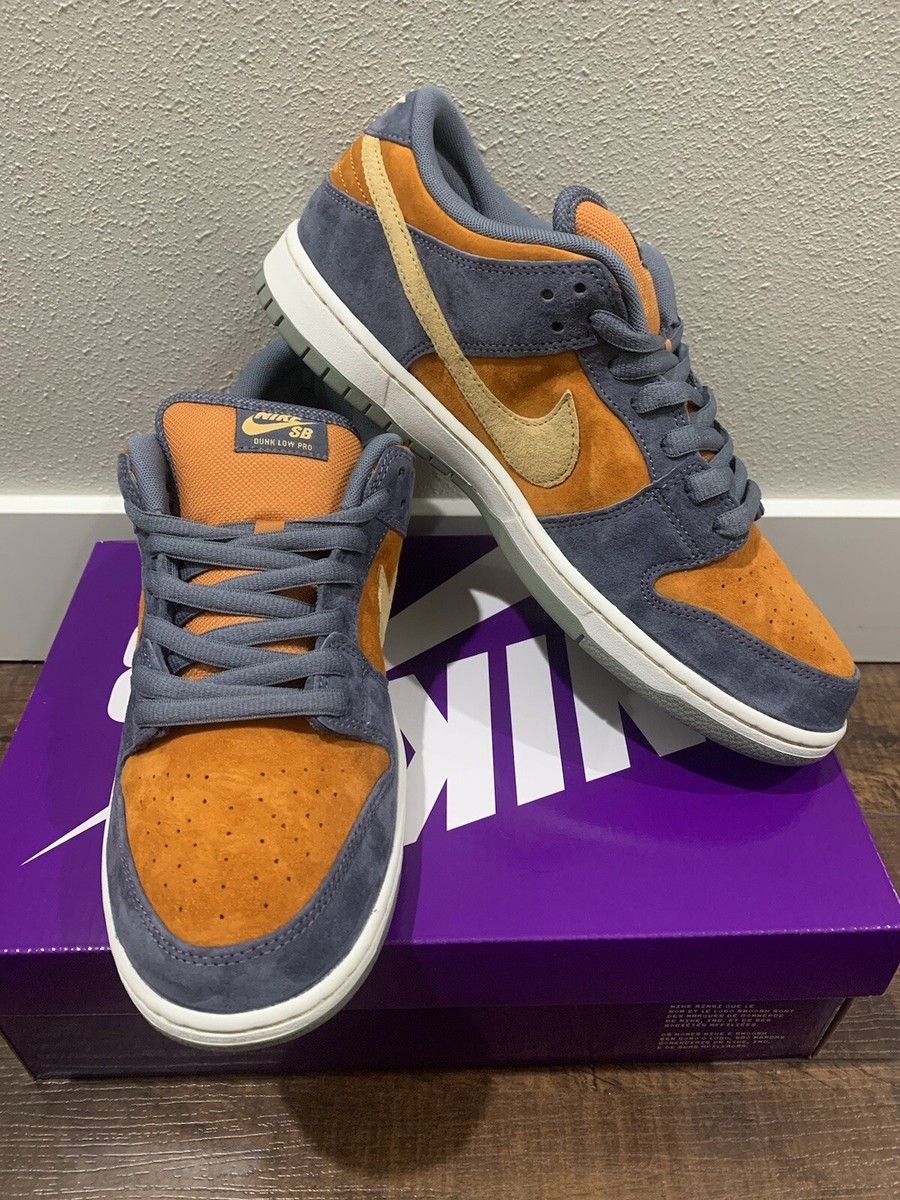 Nike SB Dunk Low Pro Light Carbon Monarch Sneakers HF3063-002 Mens Size