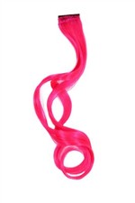 1 Clip Extension Strähne Haarverlängerung wellig Neonpink 45cm YZF-P1C18-TF2315