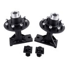 8 x 6.5 Lug Bolt On Wheels for shipping Container Hub and Spindle Kit 8000Lb