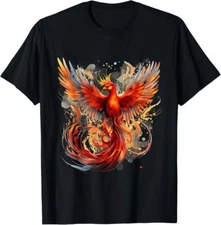 Fire Phoenix Bird Phoenix Rising Rejuvenation Reborn Phoenix T-Shirt, Unisex Tee