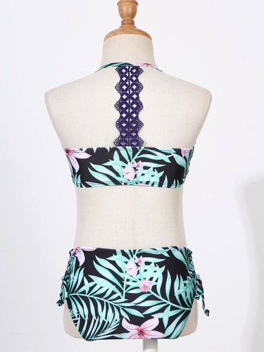 Costume da bagno bambina ragazza tankini canotta canotta con fondo bikini costume da bagno - Foto 13 di 71