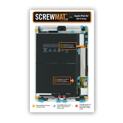 ScrewMat for iPad Air WiFi Magnetic Screw Locator Tablet Maintenance Repair Tool - 第 1/1 張圖片