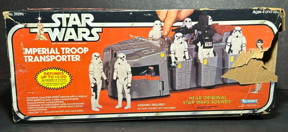 Imperial Troop Transporter 1980 completo con caja vehículo Kenner Star Wars de colección Foto 3 de 4
