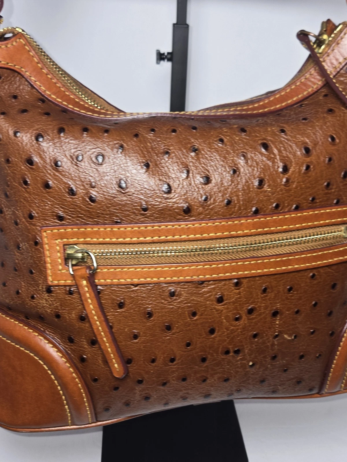 DOONEY & BOURKE Borsa a mano in struzzo Dooney e Bourke con sacchetto antipolvere originale