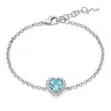 Bracciale Miluna Donna Argento 925 Topazio Azzurro Ovale _BRD1102