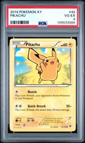 2014 POKEMON XY #42 PIKACHU PSA 4
