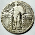 1927 P Standing Liberty 90% Silver Quarter 25C Coin Circulated Toned