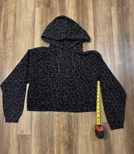 Abercrombie  Fitch Leopard Print Fleece Pullover Hoodie Women  s Medium