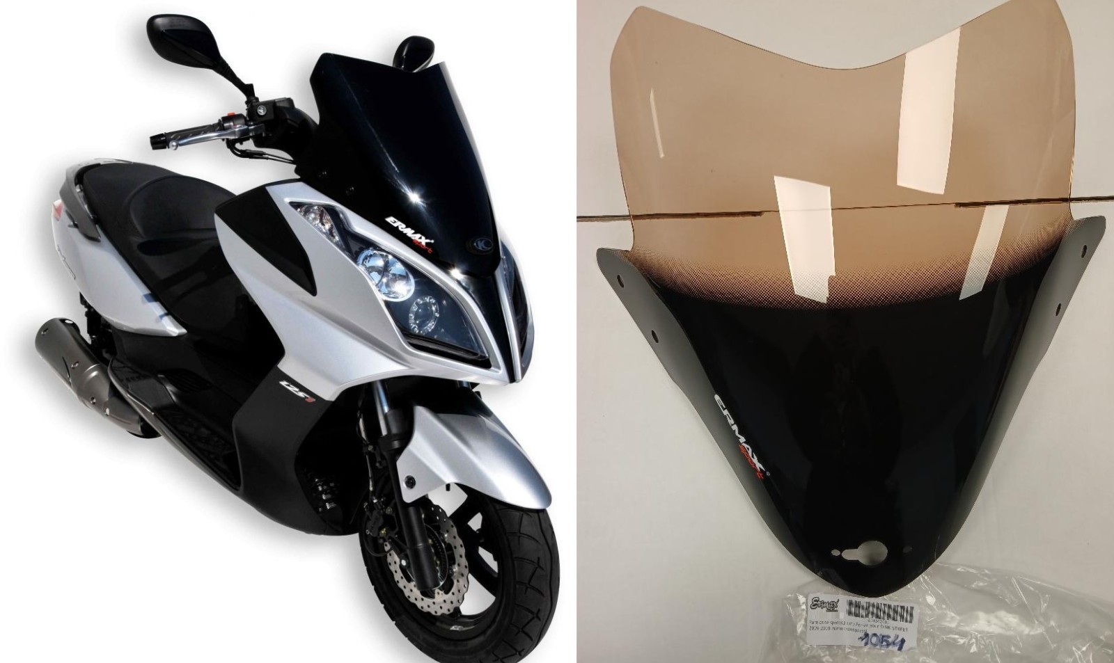 Bulle sport Ermax Kymco Dink Street pare-brise 125 300 marron