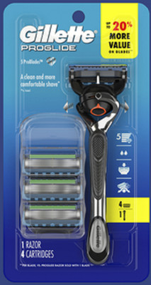 Gillette ProGlide Men's Razor Blade Handle + 4 Refill Cartridges BNIB