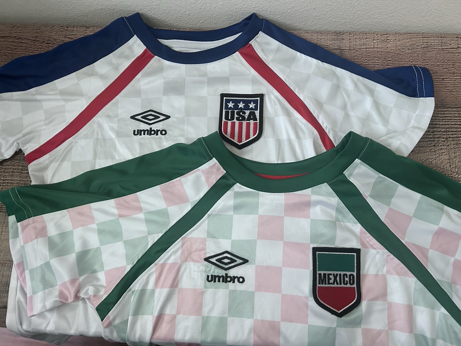 lot of 2 Umbro Mexico  & USA  Jersey Kids S - Med NWOT
