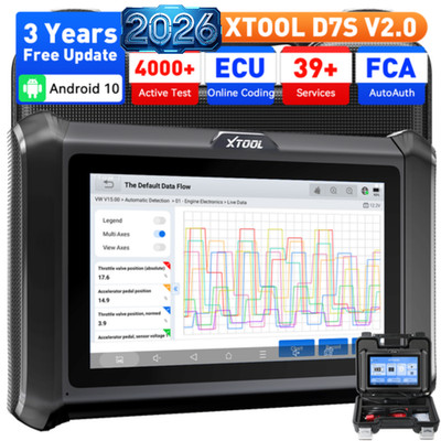 2026 XTOOL D7S 2.0 KFZ OBD2 Diagnosegerät Bidirectional Scanner All System ECU 