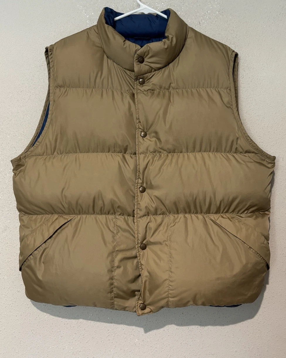 Vintage LL Bean Goose Down Insulated Puffer Snap Vest Mens Large Beige
Opens in a new window or tab