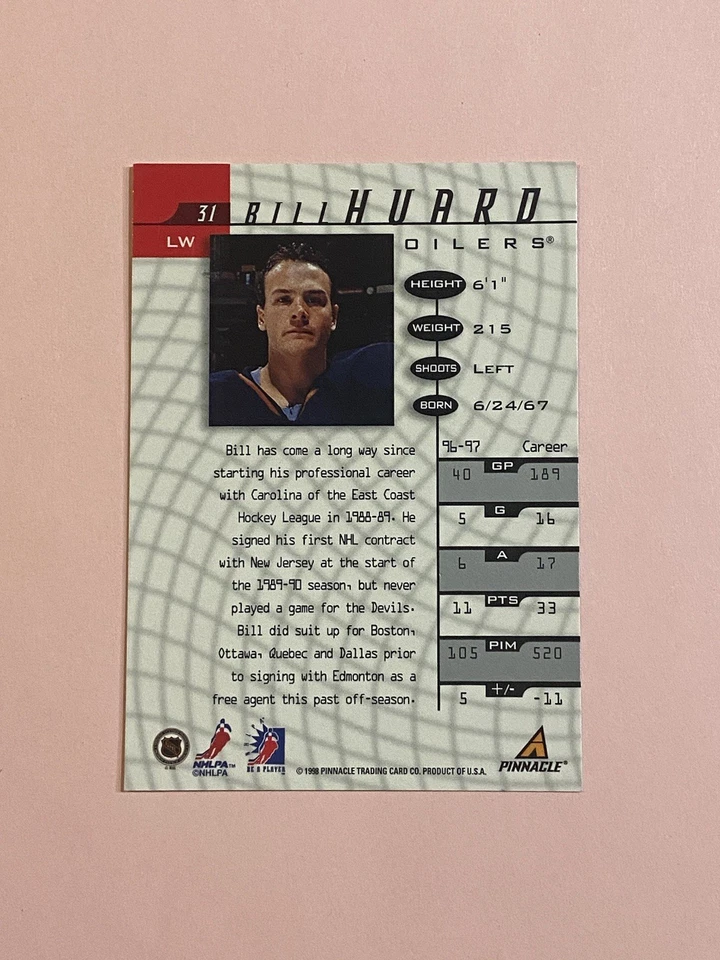 Bill Huard 1997-98 Pinnacle Be A Player Auto Autograph  - Image 3 of 3