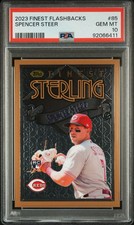 2023 Finest Flashbacks SPENCER STEER RC #85 PSA 10 Gem Mint - Cincinnati Reds