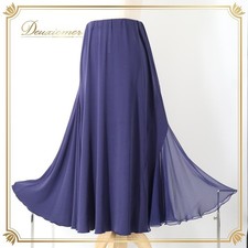 Chacott Ballroom Dance Costume Navy Tulle Skirt Ladies M Size Lesson Wear