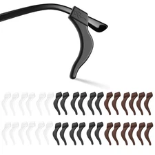 20 Pairs Anti-Slip Eyeglass Holder Silicone Ear Grip Hooks for Sunglasses