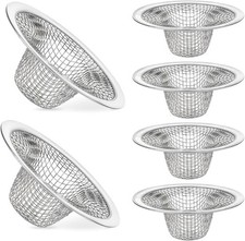 6 Pcs Sink Drain Strainer, 2.1" Top / 1" Stainless Steel Bathroom Sink...