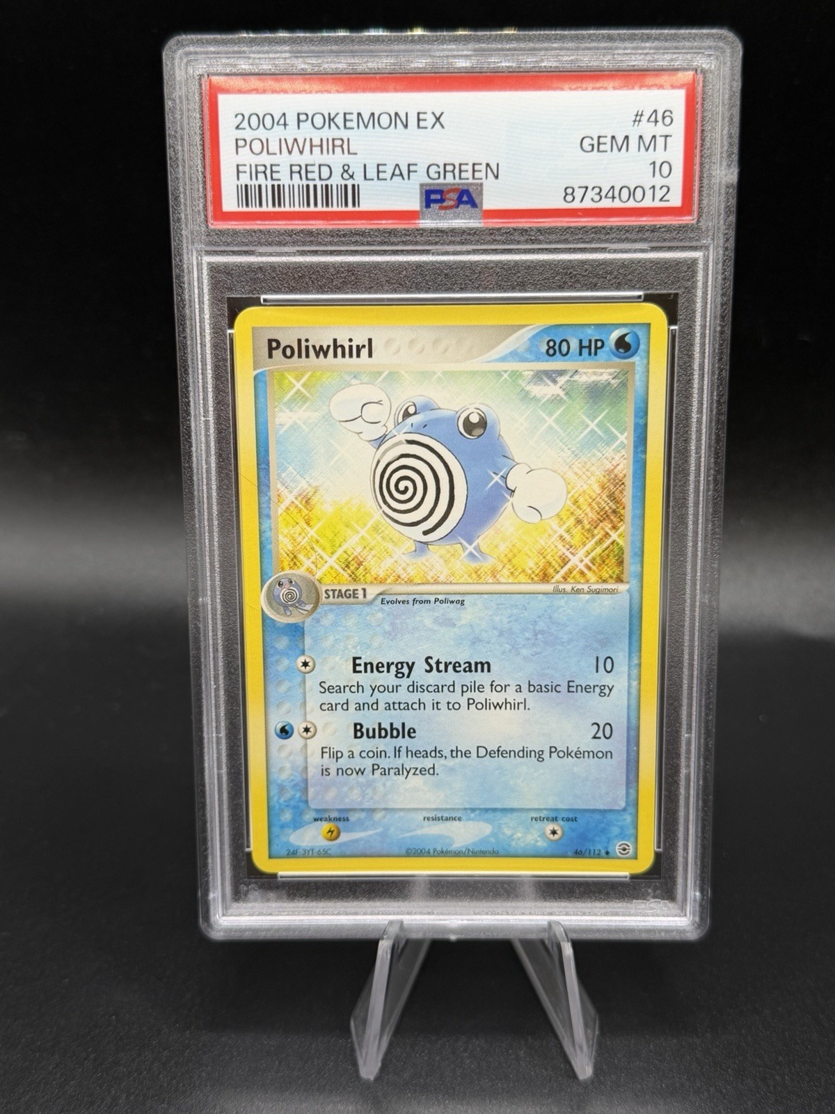 2004 POKEMON EX FIRE RED & LEAF GREEN #46 POLIWHIRL PSA 10