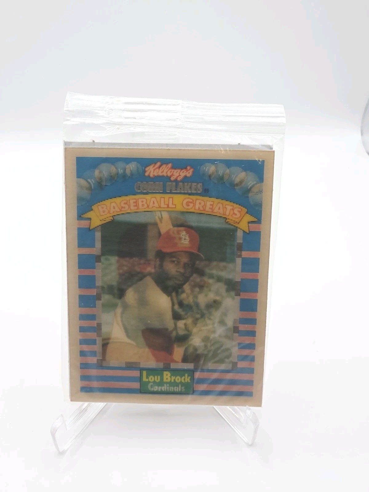 1991 Kellogg’s Corn Flakes Lou Brock #10 Baseball Greats Cardinals Factory Seale