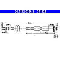 ATE 24.5112-0356.3 Bremsschlauch