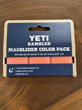 Yeti Rambler Magslider Color 3 Pack Coral Trio NEW Sealed Magnets Lids