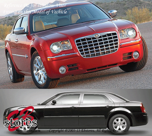 Black Tinted Out-Channel Vent Visor Deflector 4pcs 2005-2010 Chrysler 300 Sedan - Bild 4 von 4