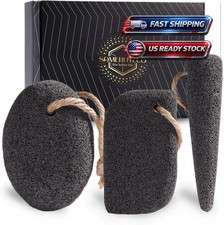 Pumice Stone for Feet - 2-Sided Terra Cotta Foot Scrubber, Professional Exfoliat
