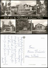 Ansichtskarte Weimar Kirche, Plätze, Gartenh...