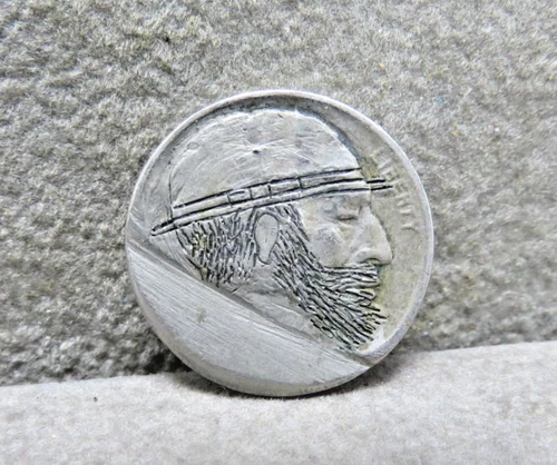 Hobo Nickel 5 CENTS BUFFALO, CARVED HEADS SIDE, NO DATE