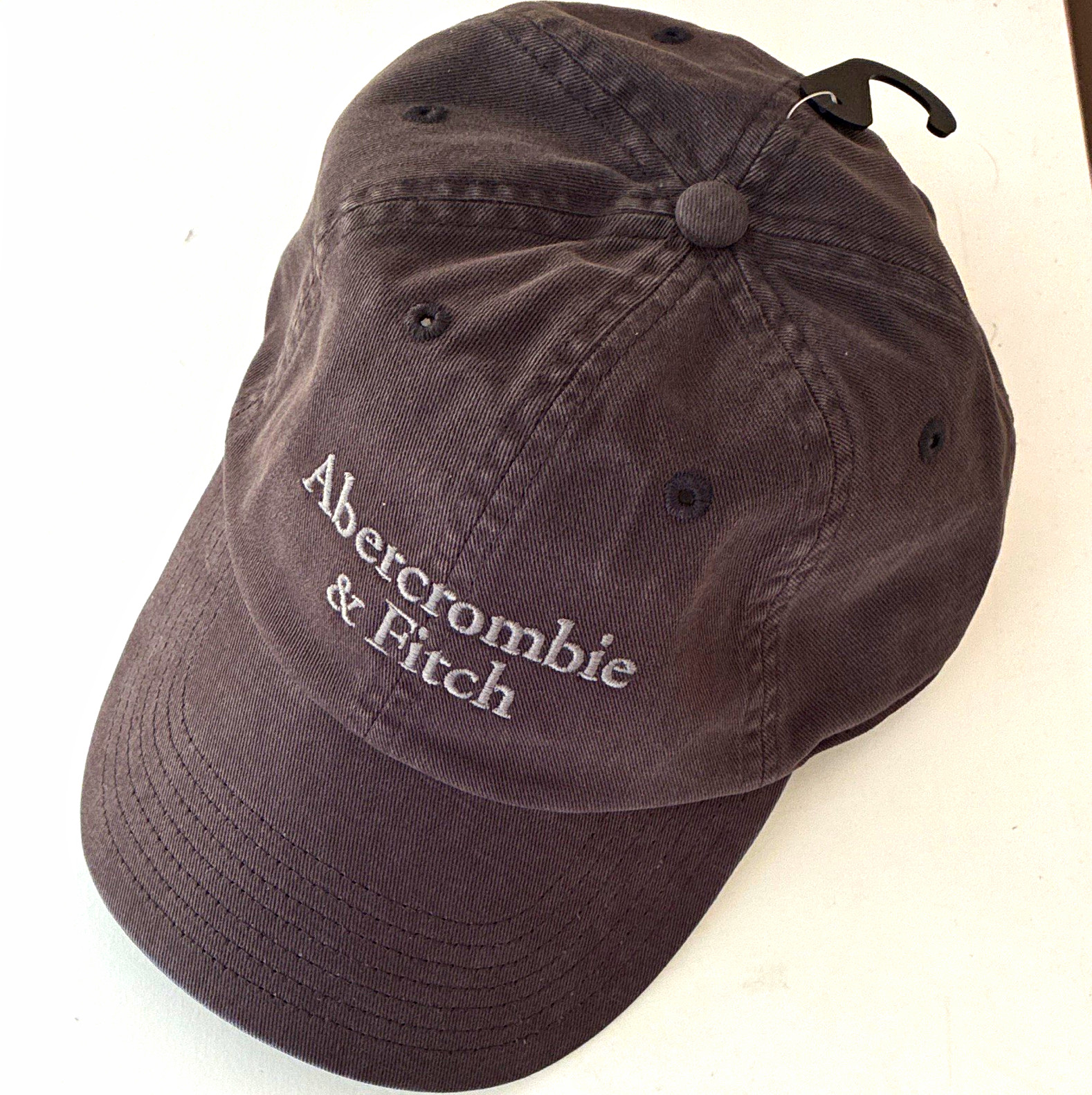 Abercrombie Kids Gray Logo Adjustable Solid Baseball Cap O/S Boys