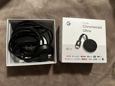 Google Chromecast Ultra 4K Digital Media Streamer - Black