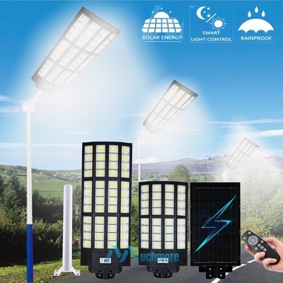 11000W Commercial Solar Street Light 1680LEDs Solar Brightness Dusk-to-Dawn+Pole