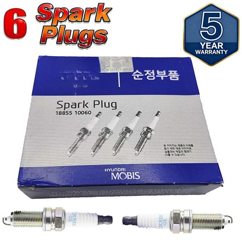 6x New Spark Plug For Hyundai Accent 12-18 Accessories Kia Soul 1.6L 18855-10060