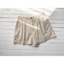 high waisted shorts 90s vintage beige cream khaki shorts