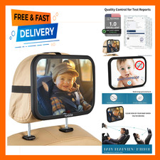 Baby Car Mirror Backseat Wide Angle Convex Shatterproof Adjustable Seat Safety