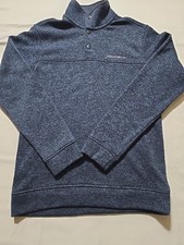 Eddie Bauer Radiator Mens Small Blue Fleece Knit Pullover Sweater Outdoor Preppy